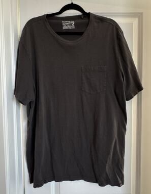 Faherty Shirt Mens XXL Gray Sunwashed Organic Cotton Short Sleeve Pocket Tee